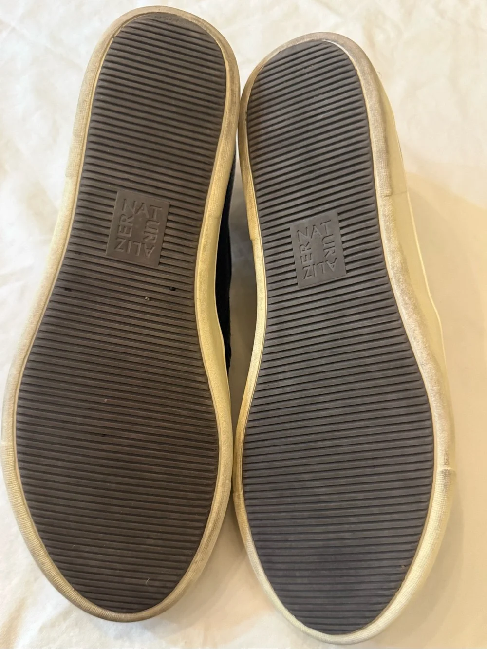 Naturalizer Black Perforated Slip-On Sneakers
